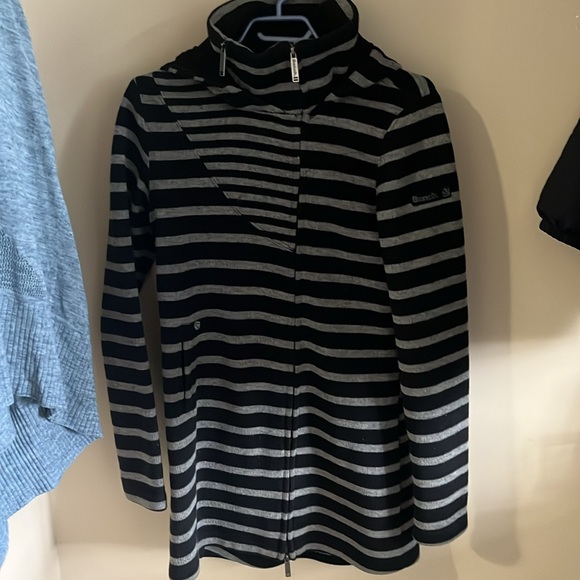 Bench Black Long Lightweight Long Fall Jacket Coat Large - Picture 6 of 7